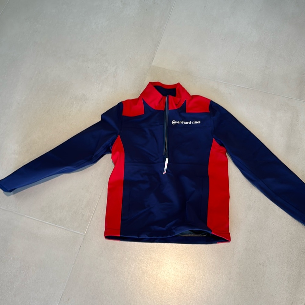Vineyard vines, quarter zip windbreaker kids size 6